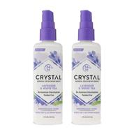 crystal mineral deodorant spray - 24-hour odor protection with lavender & white tea - non-staining, aluminum & paraben free - pack of 2 logo
