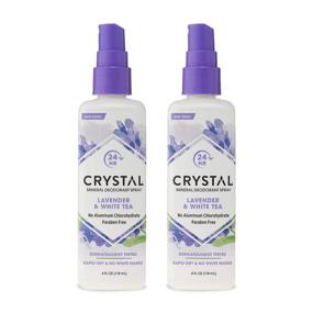 img 4 attached to CRYSTAL Mineral Deodorant Spray - 24-Hour Odor Protection with Lavender & White Tea - Non-Staining, Aluminum & Paraben Free - Pack of 2