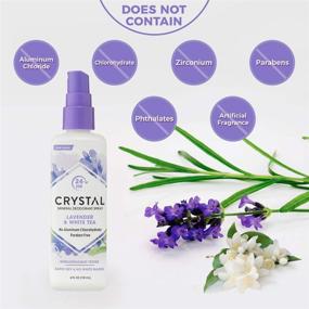 img 1 attached to CRYSTAL Mineral Deodorant Spray - 24-Hour Odor Protection with Lavender & White Tea - Non-Staining, Aluminum & Paraben Free - Pack of 2