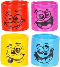 img 3 attached to 🎉 Mega Pack of 50 Assorted Emoji Silly Faces and Colors Coil Springs - Mini Toy for Party Favor, Carnival Prize, Gift Bag Filler, Stocking Stuffers