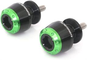 img 3 attached to MC MOTOPARTS ATOM Green 8MM CNC Swingarm Spools Compatible With Street Triple 675 / R 2011-2017