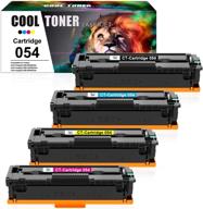 cool toner compatible canon 054h toner cartridge replacement - 4-pack (black, cyan, magenta, yellow) for color imageclass mf644cdw mf642cdw lbp622cdw mf641cdw printer logo