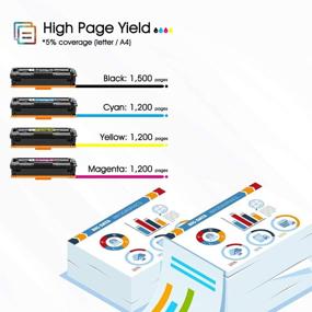 img 3 attached to Cool Toner Compatible Canon 054H Toner Cartridge Replacement - 4-Pack (Black, Cyan, Magenta, Yellow) for Color imageCLASS MF644Cdw MF642Cdw LBP622Cdw MF641Cdw Printer