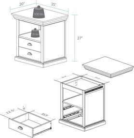 img 1 attached to 🏷️ Hidden Storage in Style: Casual Home Lincoln Nightstand Compartment in Mocha