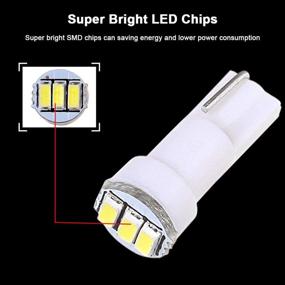 img 1 attached to Upgrade Your Dash Lights with cciyu 10 Pack White T5 73 Wedge LED Bulbs