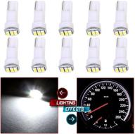 upgrade your dash lights with cciyu 10 pack white t5 73 wedge led bulbs logo