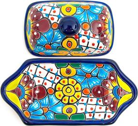 img 2 attached to Jayde Grey Talavera Pottery Hand-Painted Food Service Equipment & Supplies