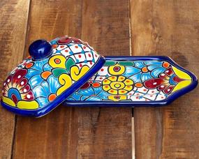 img 1 attached to Jayde Grey Talavera Pottery Hand-Painted Food Service Equipment & Supplies