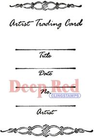 img 1 attached to 🎨 Deep Red Cling Stamp-ATC Flourish (4x505333): Exquisite Detail for Your Crafting Projects