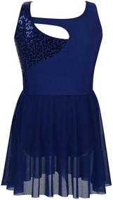 img 3 attached to 👗 IEFiEL Girls' Active Wear: Sequin Chiffon Leotard Dressing for Fashionable Activities