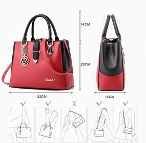 img 3 attached to 👜 Versatile and Stylish Women's Handbags & Wallets - Purses with Shoulder and Crossbody Straps - Detachable Feature