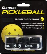 🎾 gamma sports pickleball supreme overgrip - easy application grip tape for pickle ball paddles, badminton, and squash - tacky over wrap bands replacement logo