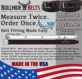 img 1 attached to Premium Bullhide Belts: Stylish Men's 🐂 Accessories and Smooth Leather Belts in Various Sizes