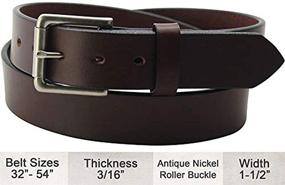 img 3 attached to Premium Bullhide Belts: Stylish Men's 🐂 Accessories and Smooth Leather Belts in Various Sizes