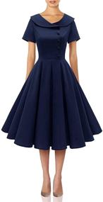 img 4 attached to ZAPAKA Womens Hepburn Vintage Dresses