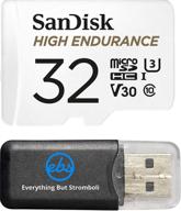 📷 sandisk 32gb high endurance video monitoring card bundle: dashcam & surveillance video solution with adapter & card reader logo