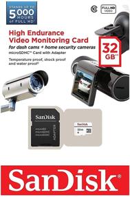 img 2 attached to 📷 SanDisk 32GB High Endurance Video Monitoring Card Bundle: Dashcam & Surveillance Video Solution with Adapter & Card Reader