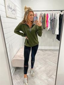 img 2 attached to Stylish and Casual: PRETTYGARDEN Women's 1/4 Zip Pullover Sweatshirt for Activewear and Running