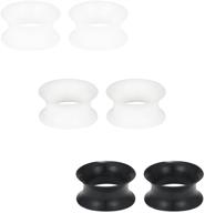 👂 scerring ultra thin silicone ear skin flexible flesh tunnel expander stretching gauge earlets plug gauges kit with same sizes 6g-20mm logo