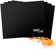 🔥 premium non-stick grill mats - 4 pack - magnum grill grilling accessories - suitable for gas, charcoal, and electric grills - outdoor barbecue, 11.5 x 14 bbq grill mat - reusable grill pad logo