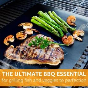 img 3 attached to 🔥 Premium Non-Stick Grill Mats - 4 Pack - Magnum Grill Grilling Accessories - Suitable for Gas, Charcoal, and Electric Grills - Outdoor Barbecue, 11.5 x 14 BBQ Grill Mat - Reusable Grill Pad