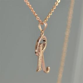 img 1 attached to 💎 Stunning Paialco Jewelry: 14K Rose Gold-Plated Sterling Silver Initial Alphabet Pendant Necklace 18