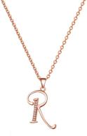 💎 stunning paialco jewelry: 14k rose gold-plated sterling silver initial alphabet pendant necklace 18 logo