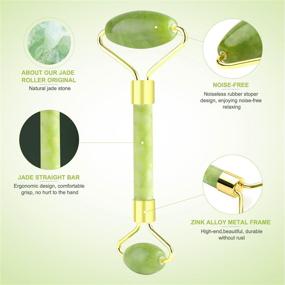 img 3 attached to Оживите свою кожу с Wonderwin Jade Roller & Gua Sha Set - инструменты для лицевого массажа для расслабления, уменьшения морщин и общего облегчения всего тела