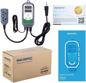 img 1 attached to 🌡️ Inkbird WiFi ITC-308 & IHC-200: Digital Temperature & Humidity Controller for Mushroom Cultivation, Reptile Care, Greenhouse, and Home Brewing