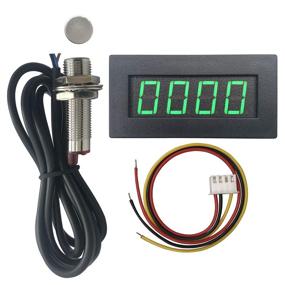 img 4 attached to 🔢 DIGITEN 4-Digit Green LED Tachometer with RPM Speed Meter and Hall Proximity Switch Magnet Sensor NPN, Ideal for Lathe and Conveyor Belt Applications