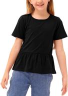 👚 besserbay little ruffle spring sleeve girls' clothing: charming tops, tees & blouses logo