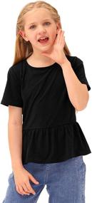 img 3 attached to 👚 BesserBay Little Ruffle Spring Sleeve Girls' Clothing: Charming Tops, Tees & Blouses