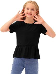 img 2 attached to 👚 BesserBay Little Ruffle Spring Sleeve Girls' Clothing: Charming Tops, Tees & Blouses