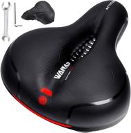 🚲 comfortable black waterproof gel bike saddle seat cushion for men and women - wide 9.8x7.9in, soft 3.5in thick bicycle seat for city mountain bike mtb - includes installation tools логотип