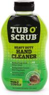 🧼 tub o' scrub ts18 тяжелый очиститель для рук без пемзы: идеальное средство от грязи и загрязнений, не требует воды, биоразлагаемая формула, бутылка объемом 18 унций логотип