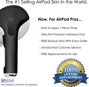 img 2 attached to APSkin Skins for Apple AirPod Pro: Stylish Matte Black Vinyl Wraps for Protection & Customization – Air Pod Pro Accessories