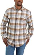 🔥 stay warm and stylish with carhartt heavyweight flannel mineral x large men's clothing and shirts logo