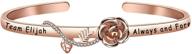 🧛 vampire-inspired jewelry: potiy vampire fans gift - team klaus, elijah, rebekah - always and forever flower bracelet for women and girls logo