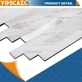 img 3 attached to 🏠 Yipscazo Peel and Stick Stone Metal Tile Backsplash, Easy-to-Install Kitchen Backsplash (12'' X 12'', Set of 5 Sheets in Carla) - Effortless Upgrade for Your Home!