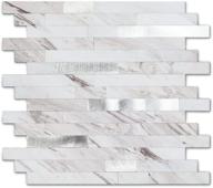 🏠 yipscazo peel and stick stone metal tile backsplash, easy-to-install kitchen backsplash (12'' x 12'', set of 5 sheets in carla) - effortless upgrade for your home! логотип