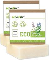 🧼 miw piw vegan dish soap bar - large 6 ounce - clean, safe, and fragrance-free - zero waste kitchen dishwashing solid soap (pack of 2) logo