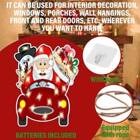 img 2 attached to 🎅 Christmas Decorations Window Silhouette by Miwasion – Festive Lighted Window Displays for Holidays. Lighted Hanging Santa and Snowman – Perfect Indoor Party Décor.