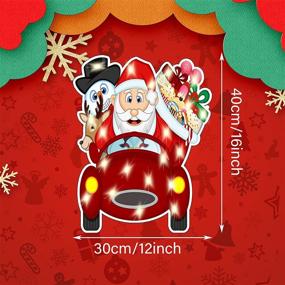 img 3 attached to 🎅 Christmas Decorations Window Silhouette by Miwasion – Festive Lighted Window Displays for Holidays. Lighted Hanging Santa and Snowman – Perfect Indoor Party Décor.