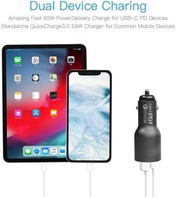 img 2 attached to 🔌 ABCOOL USB C PD PPS Car Charger - 84W Dual Port Fast Charging Adapter with 60W Power Delivery for MacBook Pro/Air, iPad Pro, iPhone, Samsung Galaxy, Ultrabook Laptop, Notebook - 24W QC3 for Android
