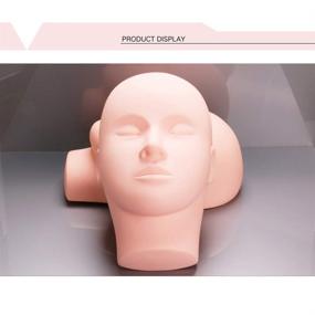 img 2 attached to Yephets Pro Training Mannequin - Flat Head for Eye Lashes & Make-Up Practice, 2 Pack