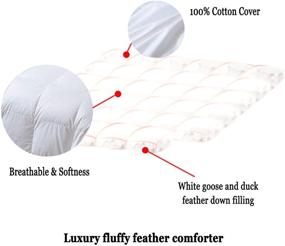 img 1 attached to COSYBAY Quilted Comforter Feather Filling