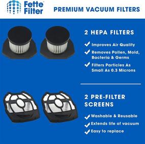 img 2 attached to 🔍 Fette Filter - Set of 2 Replacement Filters and 2 Pre-Screen Filters for Ryobi 18 Volt Stick Vacuum Model P718K. Alternatives to Part Numbers 313282001 & 313282002. (4 Piece Bundle)