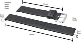 img 3 attached to Top-quality Genuine Leather Watch Band for an Ultra-Smooth Feel