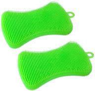 🧽 silicone dish sponge - cleaning sponges for dish washing - brush-free better dishwashing sponge - household cleaning sponges - smart kitchen sponge (2pcs) logo