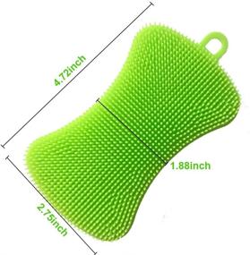 img 3 attached to 🧽 Silicone Dish Sponge - Cleaning Sponges for Dish Washing - Brush-Free Better Dishwashing Sponge - Household Cleaning Sponges - Smart Kitchen Sponge (2pcs)